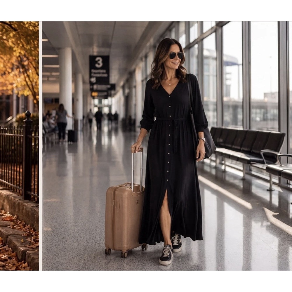 Sexy Modest Brigitte Brianna Women's Dubai Dress Black Size Large Dress Made USA